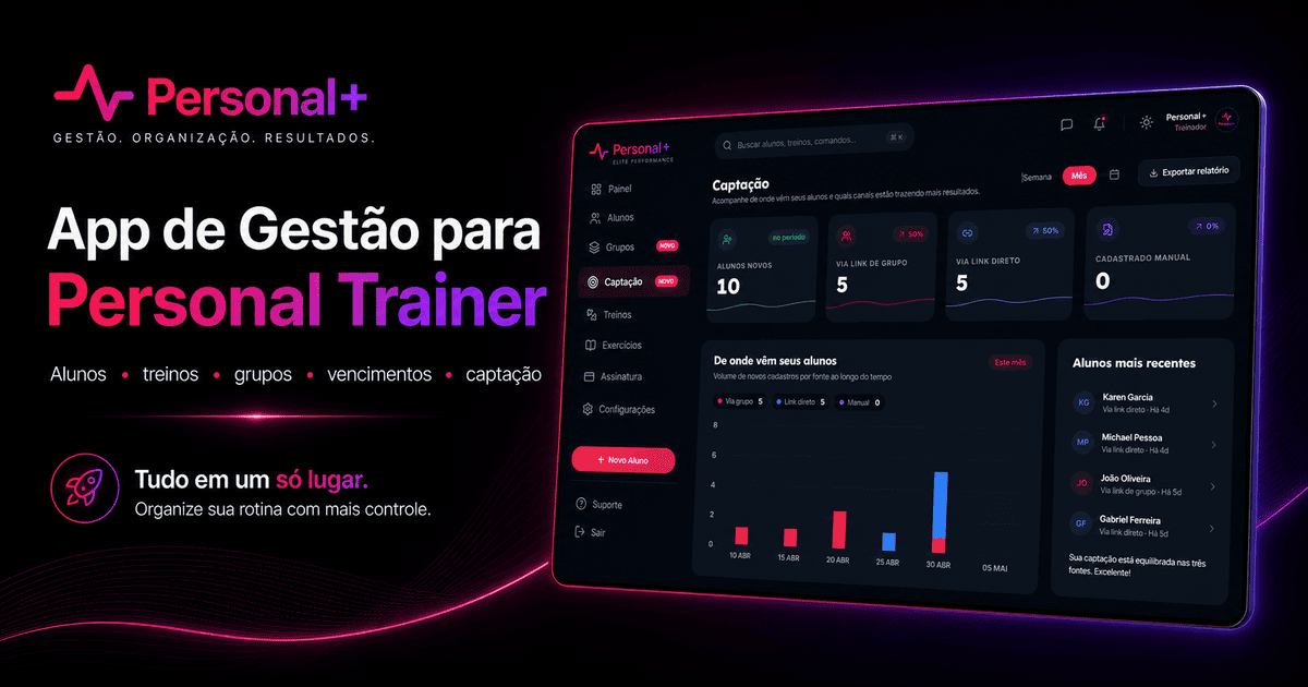 Personal+ | App de Gestão para Personal Trainer